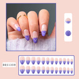 Lavender Heart French Tip Press-On Nails