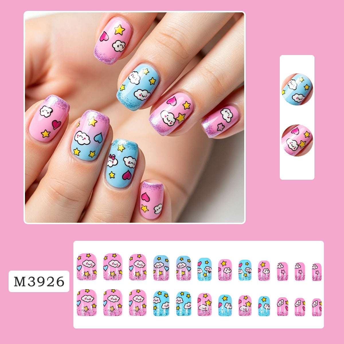 Cute Cartoon Press-On Nail Set