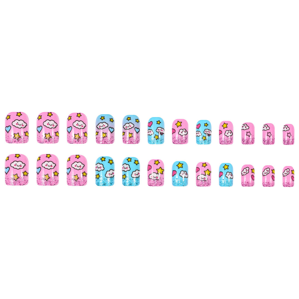 Cute Cartoon Press-On Nail Set