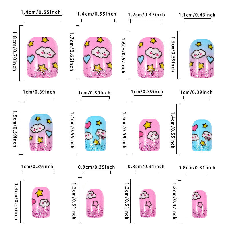 Cute Cartoon Press-On Nail Set