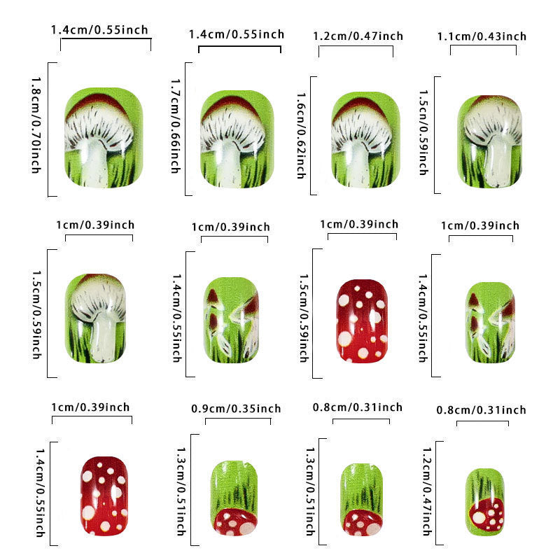 3D Mushroom Nail Art Stickers