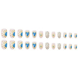 Blue Heart Celestial Nail Sticker Set