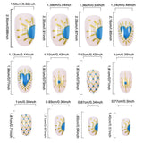 Blue Heart Celestial Nail Sticker Set