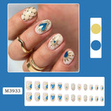 Blue Heart Celestial Nail Sticker Set