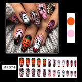 Halloween Spooky Coffin Press-On Nails Design Set