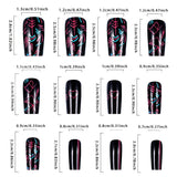 Black Heart Graphic Press-On Nails Art Design Set