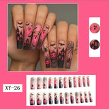 Halloween Ghost & Pumpkin Coffin Press-On Nails
