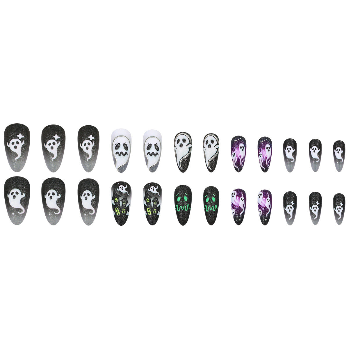 Halloween Ghost Press On Nails Set