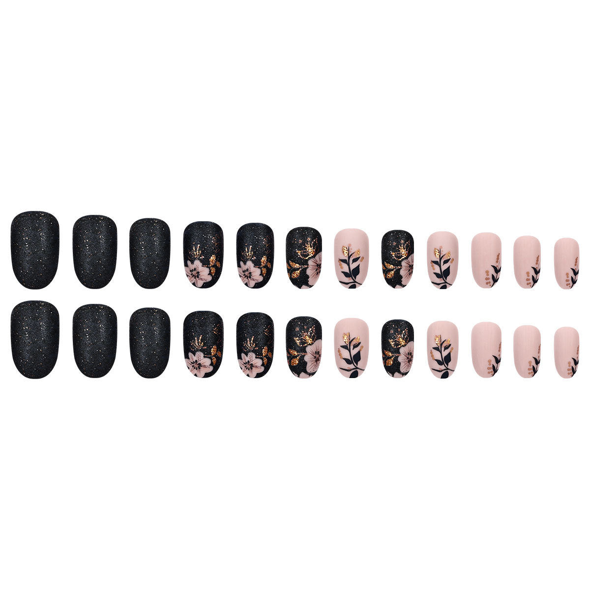 Floral Press-On Nail Set