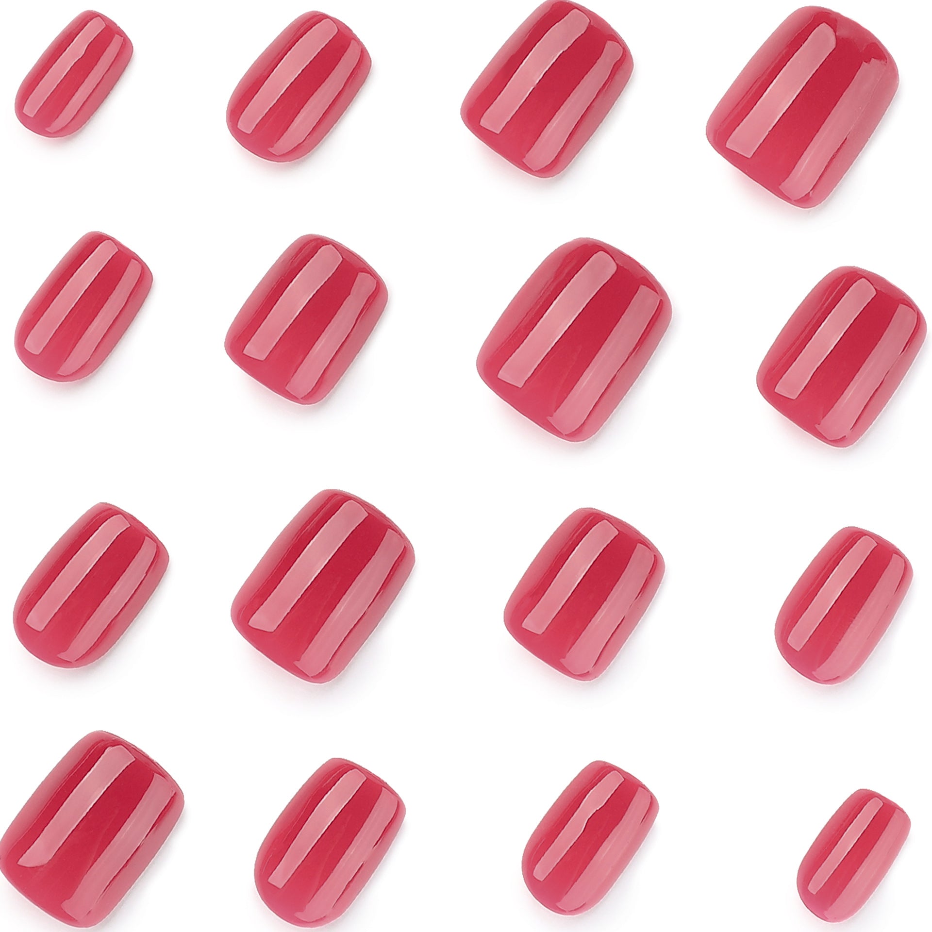 Glossy Square Press On Nails 24 Piece Set