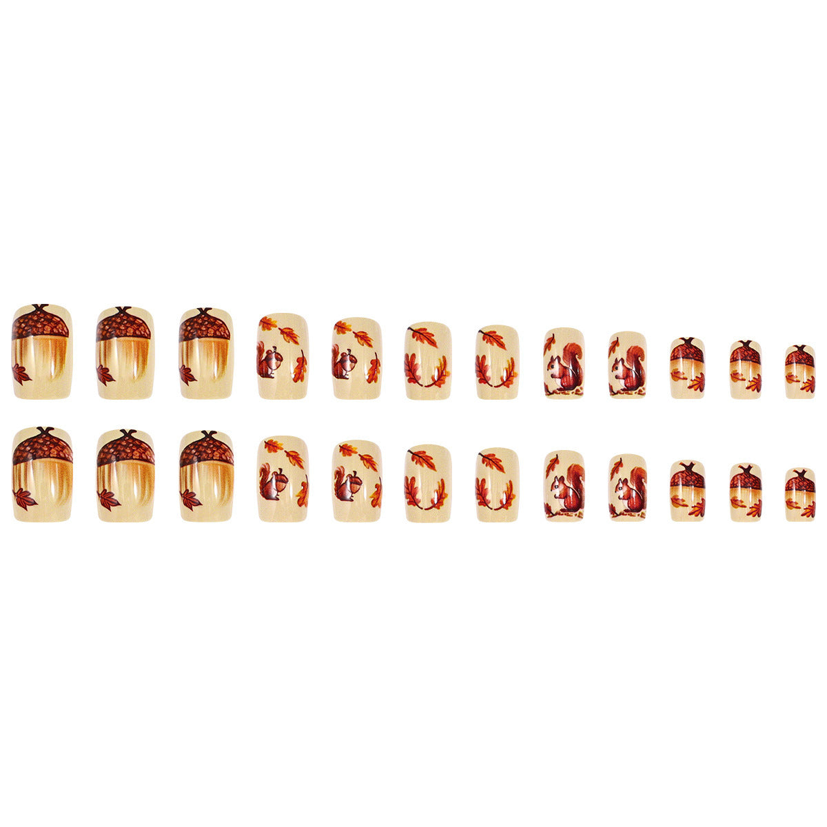 Autumn Acorn Nail Art Decal Stickers for Manicure