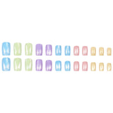 Glossy Ombre Press On Nails Square Full Cover Set