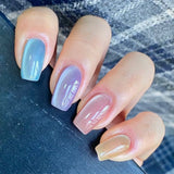 Glossy Ombre Press On Nails Square Full Cover Set