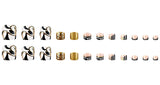 Abstract Zebra & Molten Gold Toe Nails