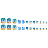 Tropical Beach Press-On Toenails