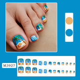 Tropical Beach Press-On Toenails