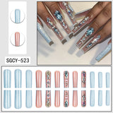 Rhinestone Press On Nail Set