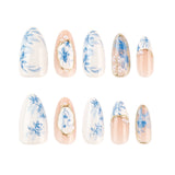 Blue Floral Nail Art Stickers
