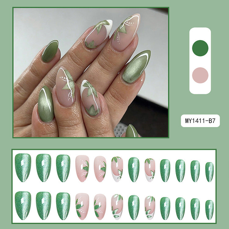 Leaf Design Press On Nails