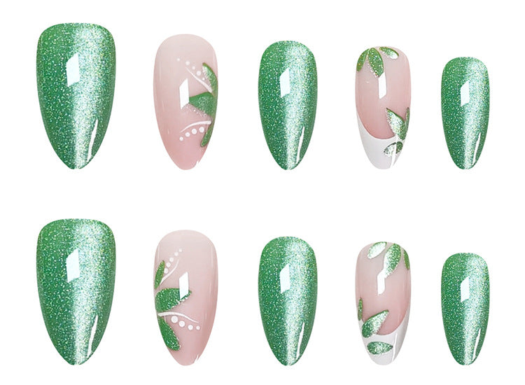Leaf Design Press On Nails