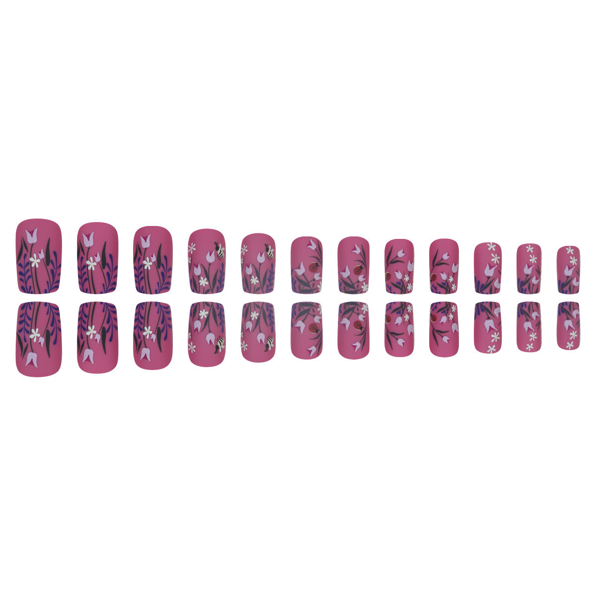 Floral Bee Nail Art Stickers