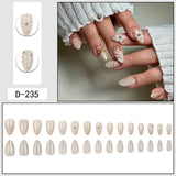 Floral Almond Press On Nails
