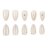Floral Almond Press On Nails