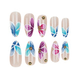 Floral Almond Press On Nails
