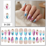 Floral Almond Press On Nails