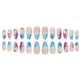 Floral Almond Press On Nails