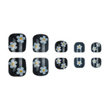 Floral Daisy Press On Toe Nails
