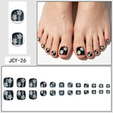 Floral Daisy Press On Toe Nails