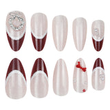 Christmas Pearl Press On Nails