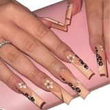 Floral Leopard Press On Nails