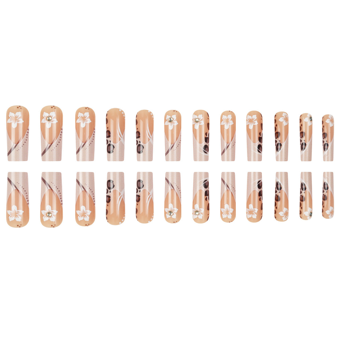Floral Leopard Press On Nails
