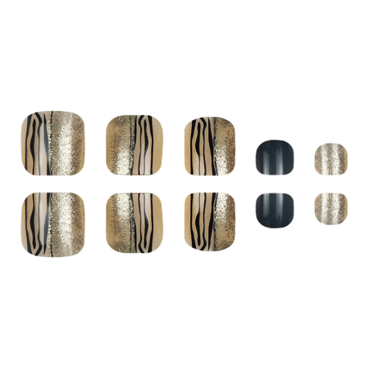 Zebra Pattern Toe Nail Stickers