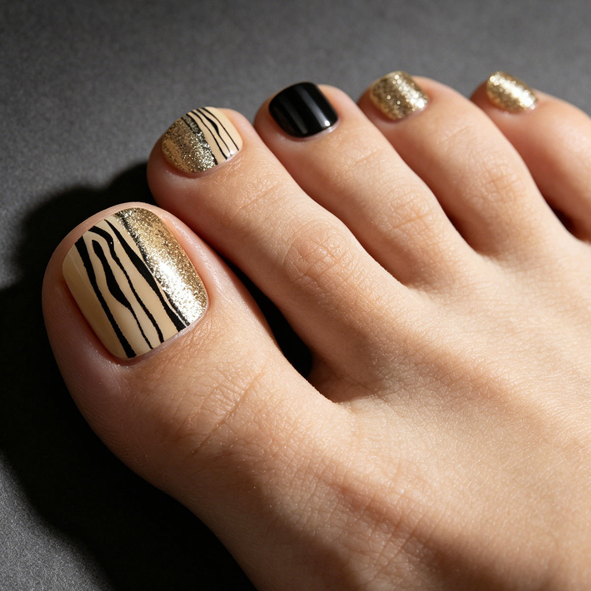 Zebra Pattern Toe Nail Stickers