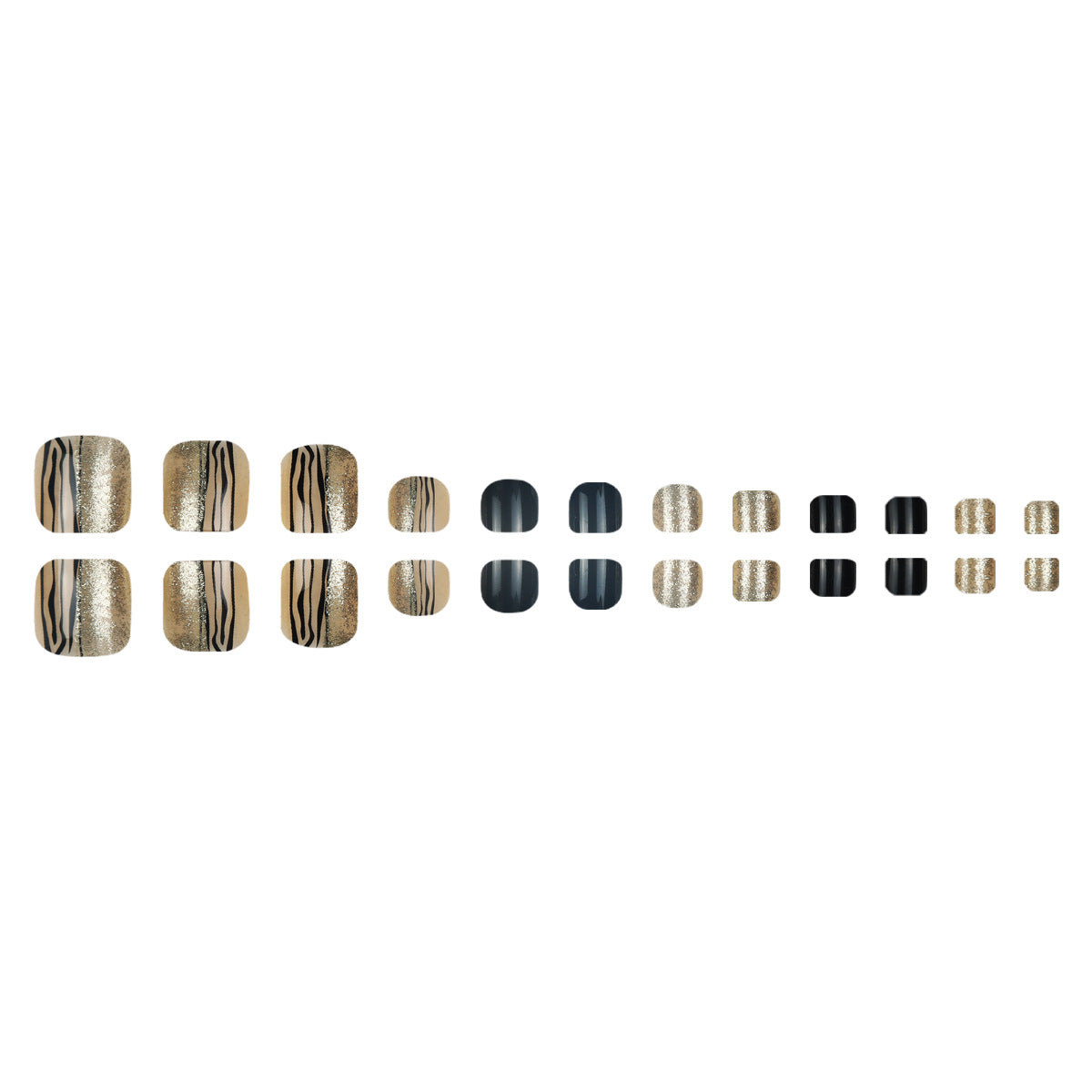 Zebra Pattern Toe Nail Stickers