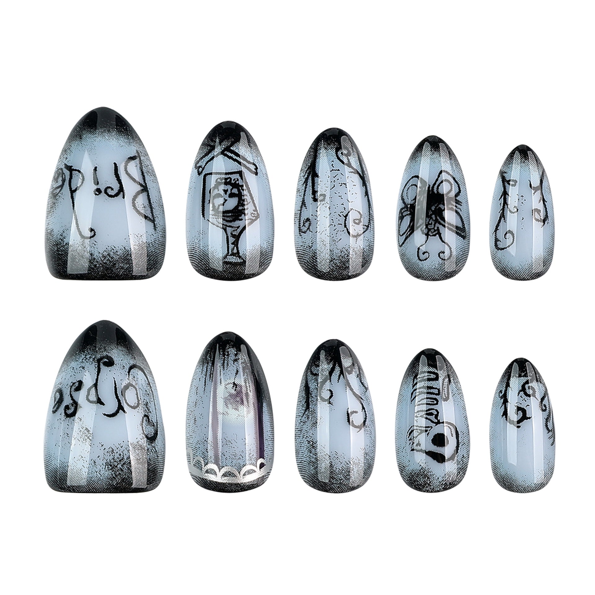 Women's Gothic Press On Nail Set