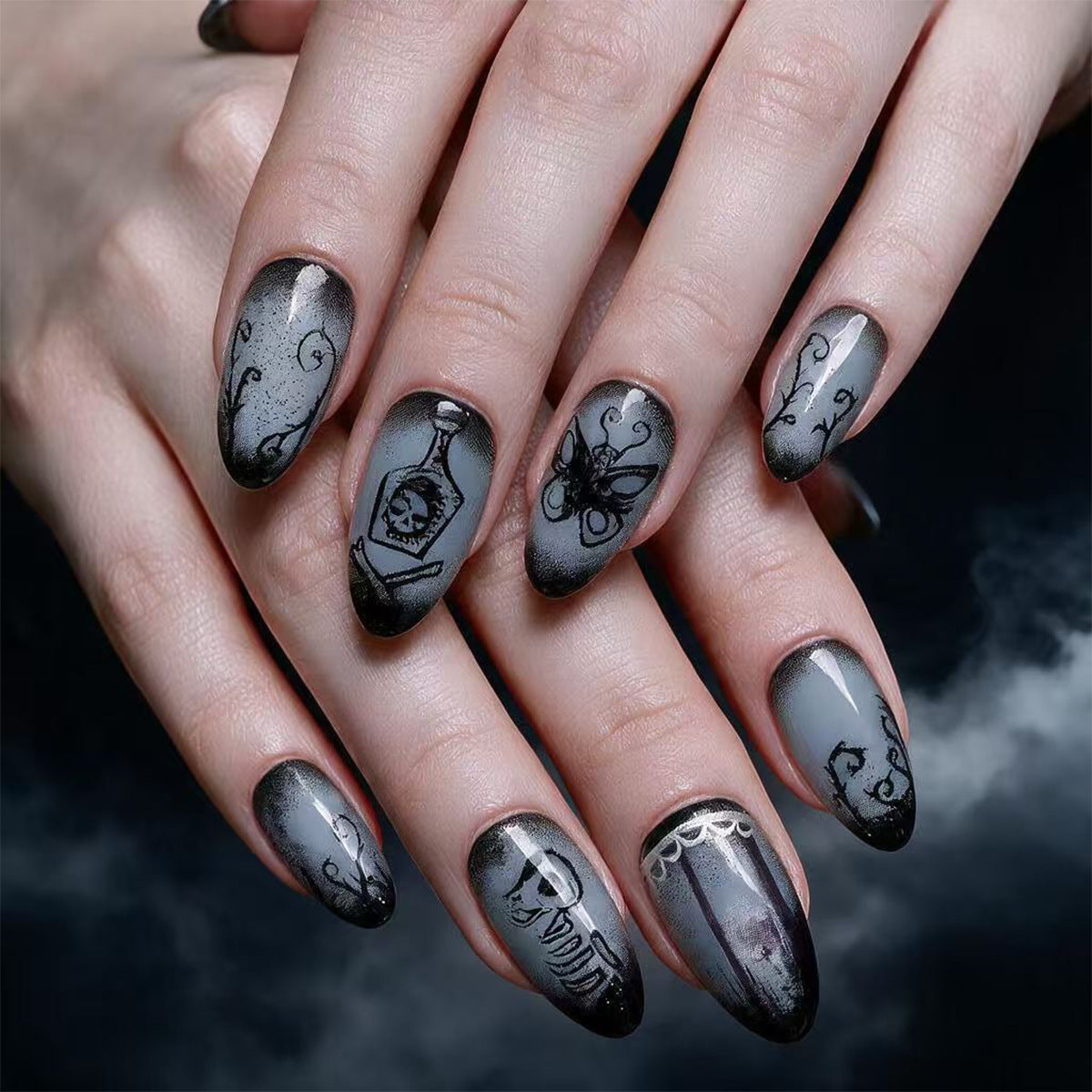 Women's Gothic Press On Nail Set