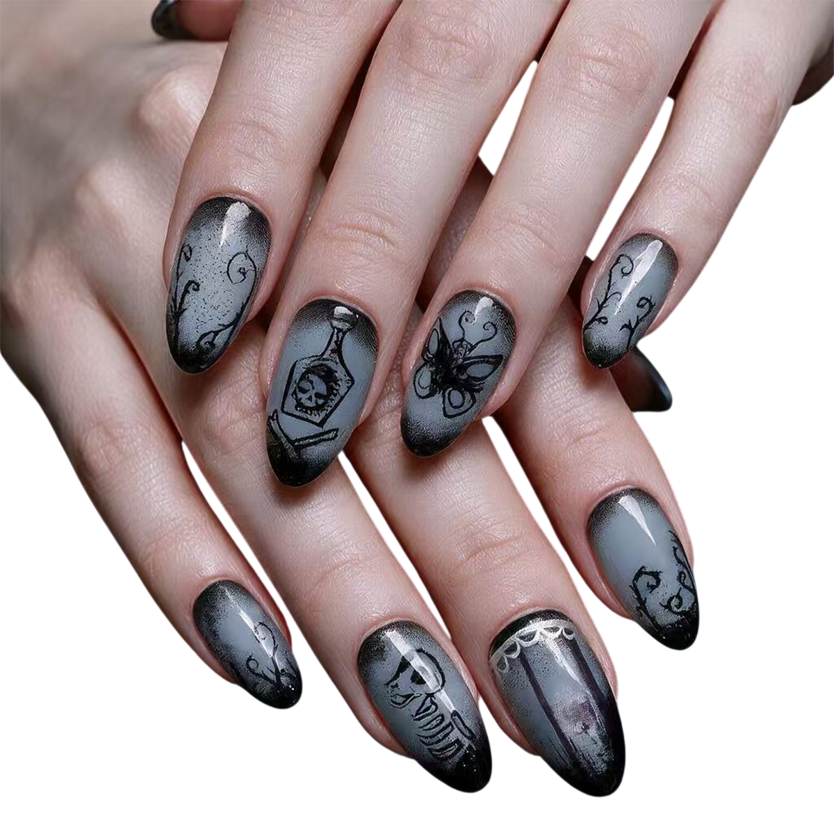 Women's Gothic Press On Nail Set