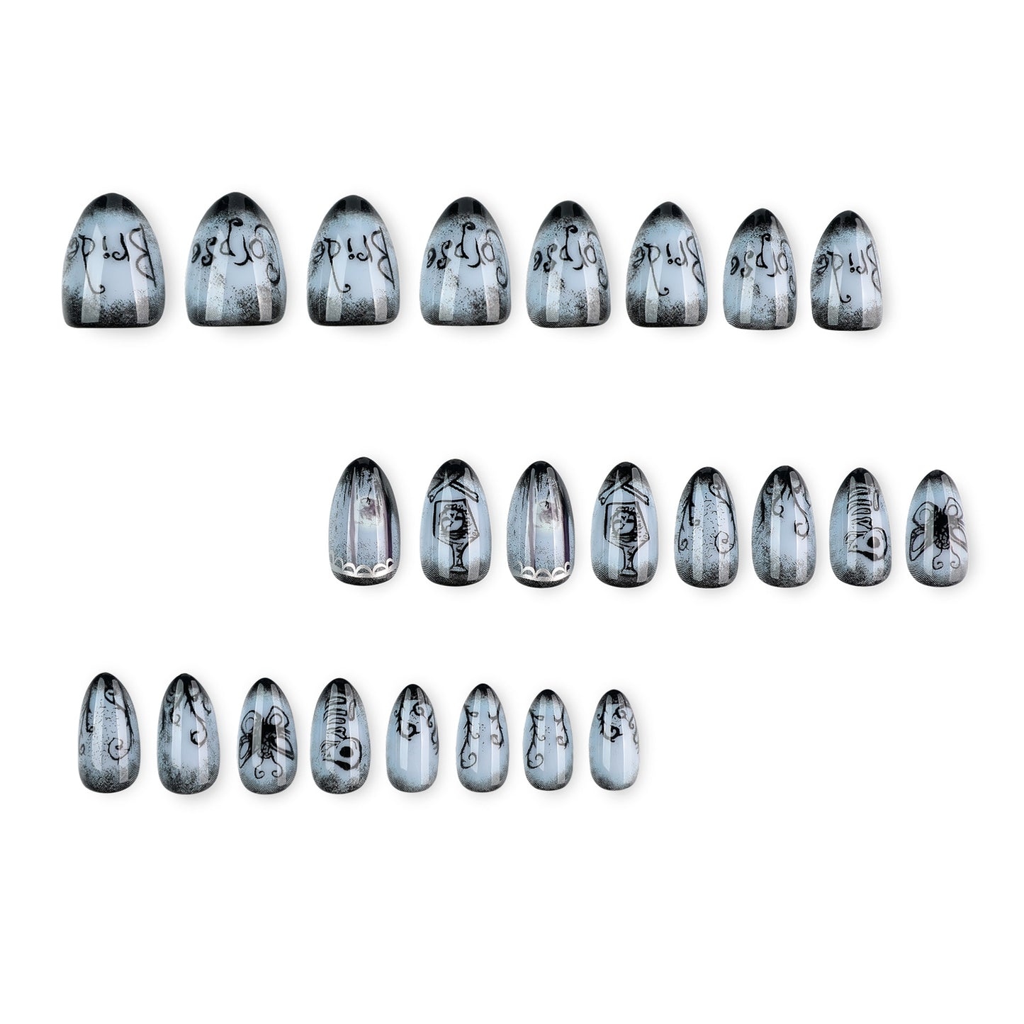 Women's Gothic Press On Nail Set