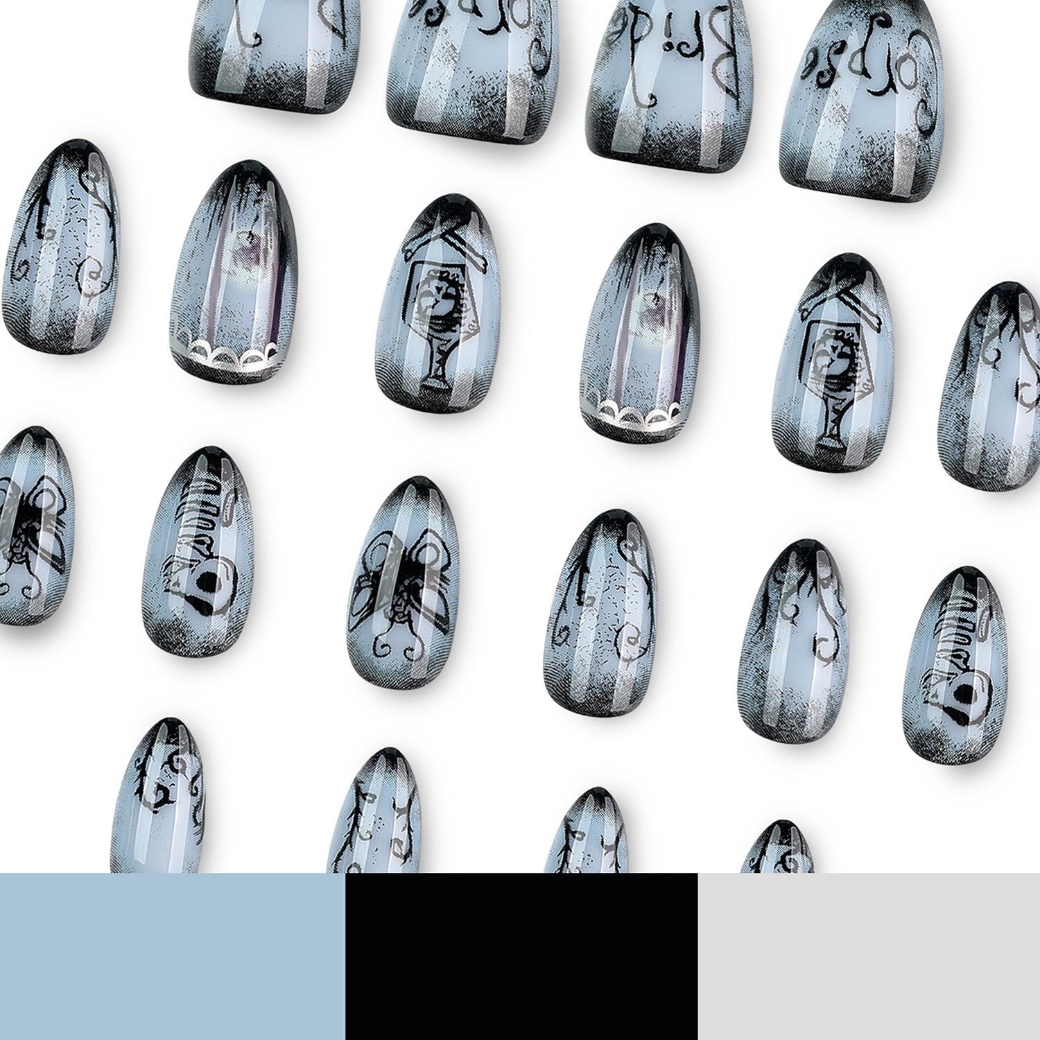 Women's Gothic Press On Nail Set