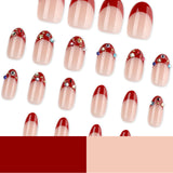 French Tip Rhinestone Press-On Nails