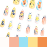 Women's Floral Fruit Design Artificial Nail Set