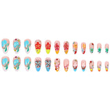 Colorful Floral 3D Nail Art Design