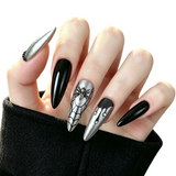 Black & Silver Spider Web Nail Art Set