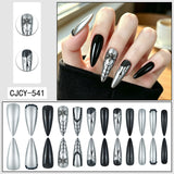 Black & Silver Spider Web Nail Art Set