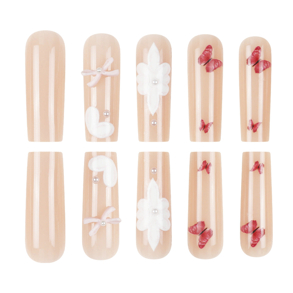 Women's Floral Butterfly Press On Nails