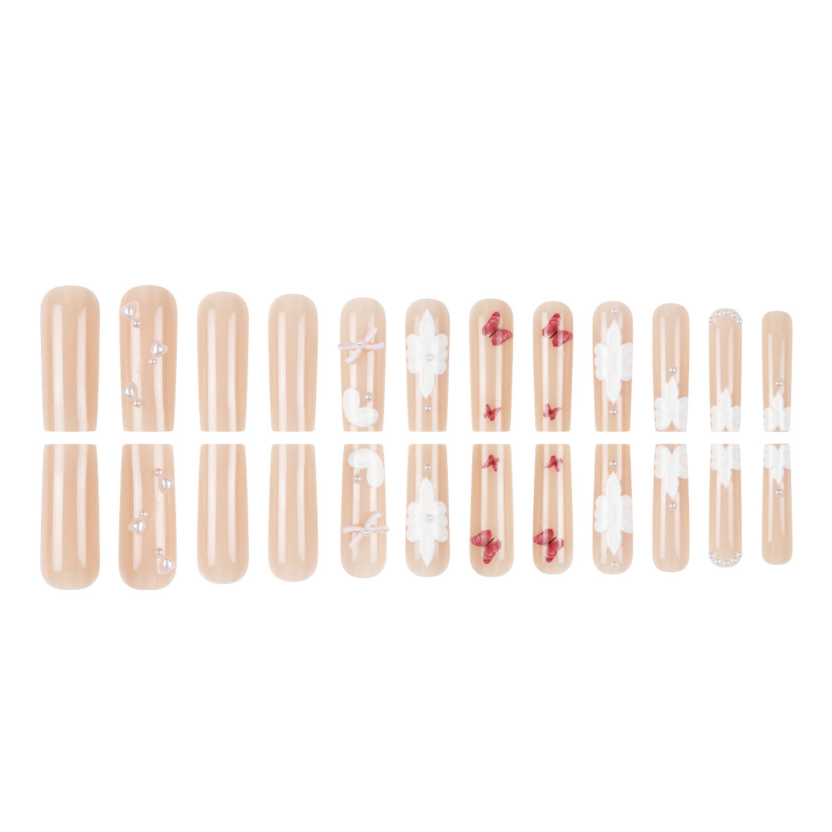 Women's Floral Butterfly Press On Nails